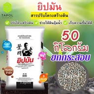 ยิปมัน-ยิปซั่ม ยกกระสอบ 50 กิโลกรัม สารปรับโครงสร้างดิน 3 พลัง 4 ธาตุ สร้างเสริมวิตามิน โปรตีนให้พืช