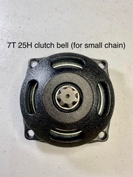 7 teeth 25H clutch bell for Small Chain chinaped stand up gas scooter 2&amp;4 stroke 49cc 52cc 63cc 71cc Direct Drive Set up