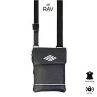 RAV DESIGN Men's Sling Bag / Genuine Leather / Black / RVC538-G1-51790