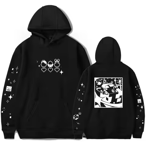 Quackity QSMP Original Egg Vintage 90s Hoodie Men and Women Hip-hop Sports Pullover Sweatshirt Cloth