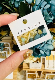 天然高火彩蛋白石歐泊水滴型單針一副開發智慧正能量快樂滿點