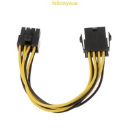 fol EPS 8 Pin Power Extension Cable 8 pin EPS for M to 8 pin EPS F 7 9in Yellow + Black