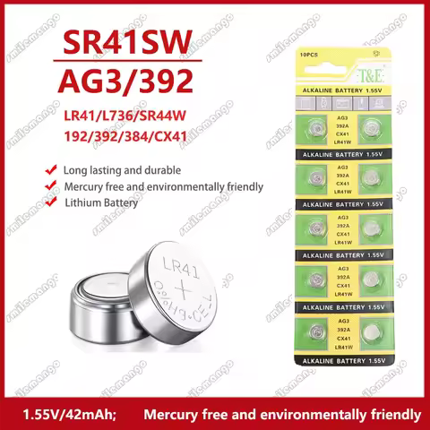 2-50PCS 1.55V AG3 LR41 Button Batteries SR41 392 192 Round Cell Coin Alkaline Battery L736 384 SR41S