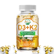 Vitamin D3 K2, 5000IU Vitamin D3, 200 Mcg Vitamin K2 (Mk7) Strong Bones, Dental Health, Supports Heart Health