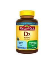 Nature Made D3 1000 IU (25mcg) , 650 softgels 維他命650粒膠囊