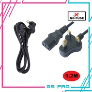 [GSPRO] 3 Pin UK Power Cord 1 Meter No Fuse