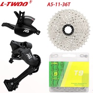 LTWOO A5 2:1 3X9 Speed Derailleurs Groupset 9 Speed 11-36T/40T/42T Cylinder Sprocket T9 Cahin Veloci