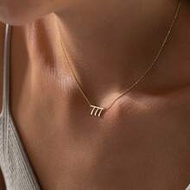 Angel Number Necklace, 111, 222, 333, 444, 555, 666, 777, 888, Gold Angel Number Pendant Necklace, P