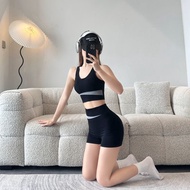 Sports Suit Women Wireless Gathering Running Yoga Dance Quick-Drying Peach Buttocks Hip Lifting Fitn