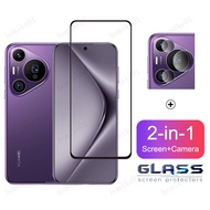 Huawei Pura 70 Pro Tempered Glass Film for Huawei Pura 70 Ultra Nova 12i 11i 12 11 SE Lite Ultra P60 P50 P40 P30 Pro 5G 4G 2 in 1 Full Cover Camera Lens Glass Screen Protector Film