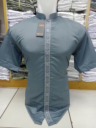 DOA AMAK 2007-Baju Koko katun premium tebal-koko bordir lengan pendek-koko pria dewasa-baju Koko mod