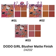DODO GIRL Blusher Matte Finish 4C D4202 Pemerah Pipi Pigmented Color Pinkflash Original HQ