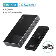 ORICO HDMI-เข้ากันได้กับตัวแยก4K * 2K 60HZ สวิตช์ KVM สองทิศทาง1x 2/2X1อะแดปเตอร์ตัวแปลงเสียงสำหรับ 