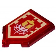 Lego 22385pb102 Tile Modified 2 x 3 Pentagonal with Nexo Power Shield