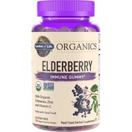 Garden of Life Organics Elderberry Gummies for Adults & Kids - Immune Support Supplement with Organi