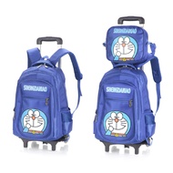 2/6 Roda Wheel Backpack School Bag Beg Sandang Sekolah Doreamon 38x28x18cm