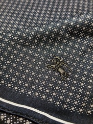 Burberry 復古手帕 菱形圖案 黑色 20 x 20 英吋