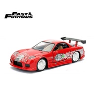 1024เครื่องชาร์จ1:32 Nissan GTR Mitsubishi EVO Eclipse Mazda RX7ชุด Fast And Furious ของเล่นเด็กชายข