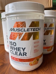 MuscleTech ISO Whey Clear 系列超純分離乳清蛋白，香橙味，1.10 磅（505 克）