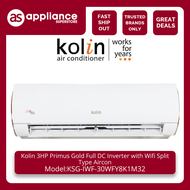 Kolin 3HP Primus Gold Full DC Inverter with Wifi Split Type Aircon KSG-IWF-30WFY8K1M32