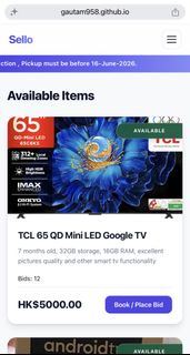 TCL 65 QD Mini LED Google TV 65C6KS. https://gautam958.github.io/sello/index.html