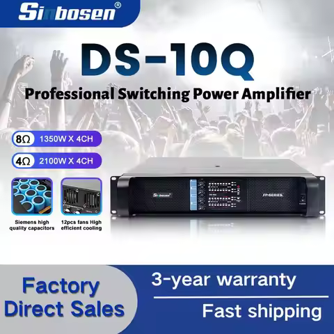 10000q Upgraded 8 Rear Fans class td 4 channel professional power amplifier 2500 watts