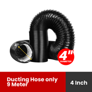 4/5/6/7/8/10/12 Inch x 9 Meter Flexible PVC Aluminium Ducting Suction Hose Thick Foil Fireproof Wate