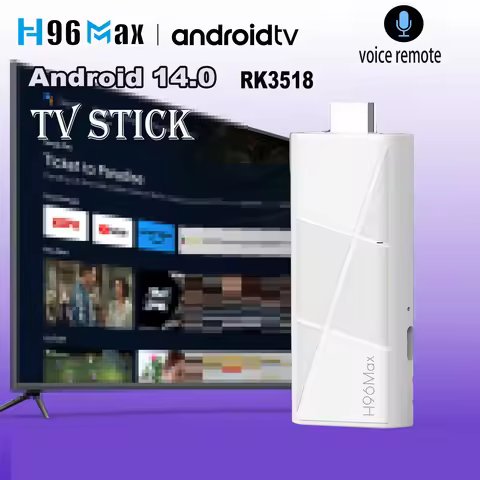 H96 MAX Smart Android 14.0 TV Stick RK3518 Quad Core 4K HDR Wifi6 BT5.4 BT ROM 16G RAM 4GB