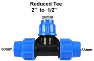 20mm-63mm Water pipe fittings PE Compression Fittings Coupling Tee Ball valve Elbow Tube cap PE comp