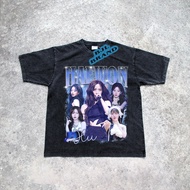 NMIXX Haewon Kyujin Lily Bae Washed Top t-Shirt Short Sleeve Clothes oversize Harajuku Style America