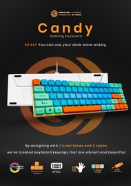 คีย์บอร์ด Neolution E-Sport Candy Membrane Gaming Keyboard (3 Color Keycaps) เกมมิ่งคีย์บอร์ด