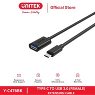 UNITEK Y-C476BK Type-C to USB 3.0 Extension Cable (F)