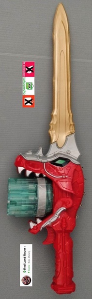 2015 Bandai Power Rangers Dino Charge Super Drive 18" Red Saber Sword