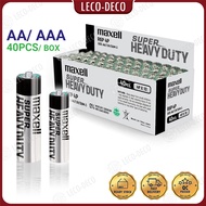 【NEW】(1 BOX / 40 PCS) ORIGINAL MAXELL BATTERY R6P AA & R03 AAA JAPAN SUPER HEAVY DUTY BATERI 电池