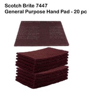 20PCS 3M 7447 Scotch Brite General Purpose Hand Pad - Maroon