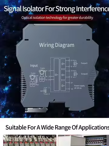 4-20mA 0-10V Signal Isolator 2 in 2 out Analog Signal Isolator 0-10mA 0-20mA DC Signal Isolator 1 In
