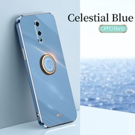 Plating Silicone Phone FOR OPPO Reno Case OPPO Reno Z Deluxe Fall Protection with Metal Ring Holder