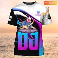 Newest Summer Fashion Men‘s DJ T-shirt Personalized Name DJ Live disco 3D Printed t shirt Unisex Cas