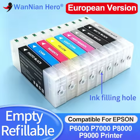 Europe version 700ML T804 T8041-T8049 Refill Ink Cartridge with Chip for Epson SureColor P6000 P7000