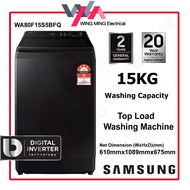 Samsung 15KG Top Load Inverter Washing Machine WA80F15S5BFQ AI Wash Ecobubble SmartThings Energy Sav
