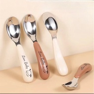 Stainless Steel Spoon for Baby Weaning, 316 Lion Baby Stainless Steel Spoon High Quality Stainless S