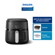 Philips NA231/09 | 13-in-1 Airfryer | 6.2L | Fry, Grill, Bake...++ | See-Thru Window | Up to 90% Les