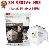 [100% sahih]Topeng 3M 9501V + dengan topeng injap KN95 PM2.5 (1 pek 25 keping)