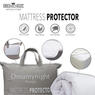 Dreamynight Home Cotton Rich Elastic Mattress Protector Super Single/Queen/King Size- White