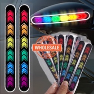 [ Wholesale Prices ]  Car Reflective Sticker - Night Warning Strips - Colorful Arrows Sign Tape - Anti-scratch, Collision Prevention - Body Styling Decal - Rearview Mirror Trim