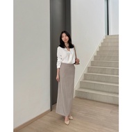 Kadaka B-0229 Tweed Maxi Skirt Stretch | Women's Long Skirt