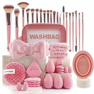 Full set of beauty tools Makeup brush Makeup eggs without powder set Face wash makeup full set Makeu