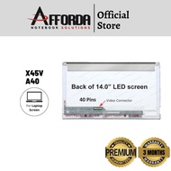 Asus X45V A40 A40E A40J K42 K42F K42J X451 X451M A45VD K40 K40ID X8AC A42J A42N X452 14.0 40PINS Lap