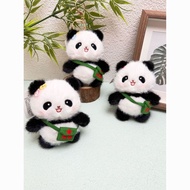 Genuine Chengdu Panda Base Huahua Qizai Fubao Plush Cute Keychain Pendant Souvenir Panda Pendant Gen