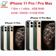Ponsel Apple Asli, IPhone 11 Pro / Max Pro Max 64GB 256GB ROM 5.8 "&amp; 6.5" OLED Wajah ID A13 4G 98% Baru Tidak Terkunci